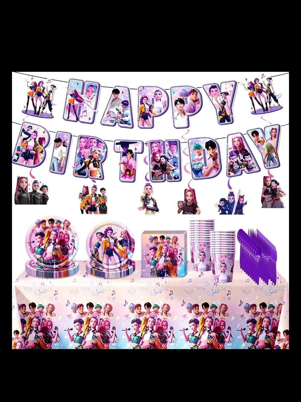118Pcs For K Pop Demon Hunters Party Supplies,Birthday Decorations huge lot